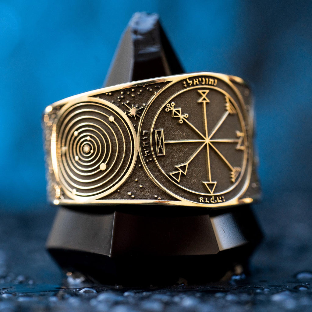 Goetia First Pentacle of Jupiter Ring: Solomon Kabbalah Amulet Talisman