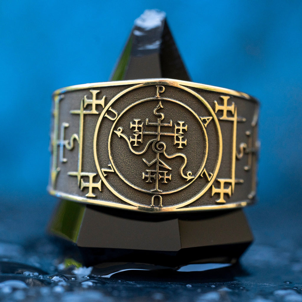 Pazuzu - Demon King of Wind and Storms occult adjustable ring, Sumerian and Assyrian demon Mesopotamian protection Seal sacred magic