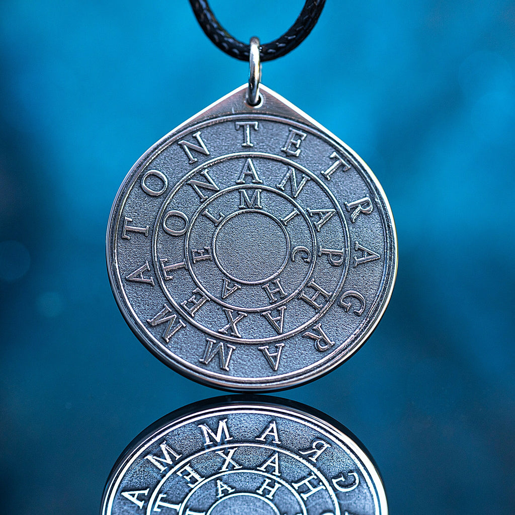 Magic disc of Solomon Pendant: Sacred Geometry Kabbalah Amulet