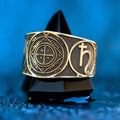 Fifth Pentacle of Saturn Ring: Goetia Solomon Kabbalah Amulet Talisman
