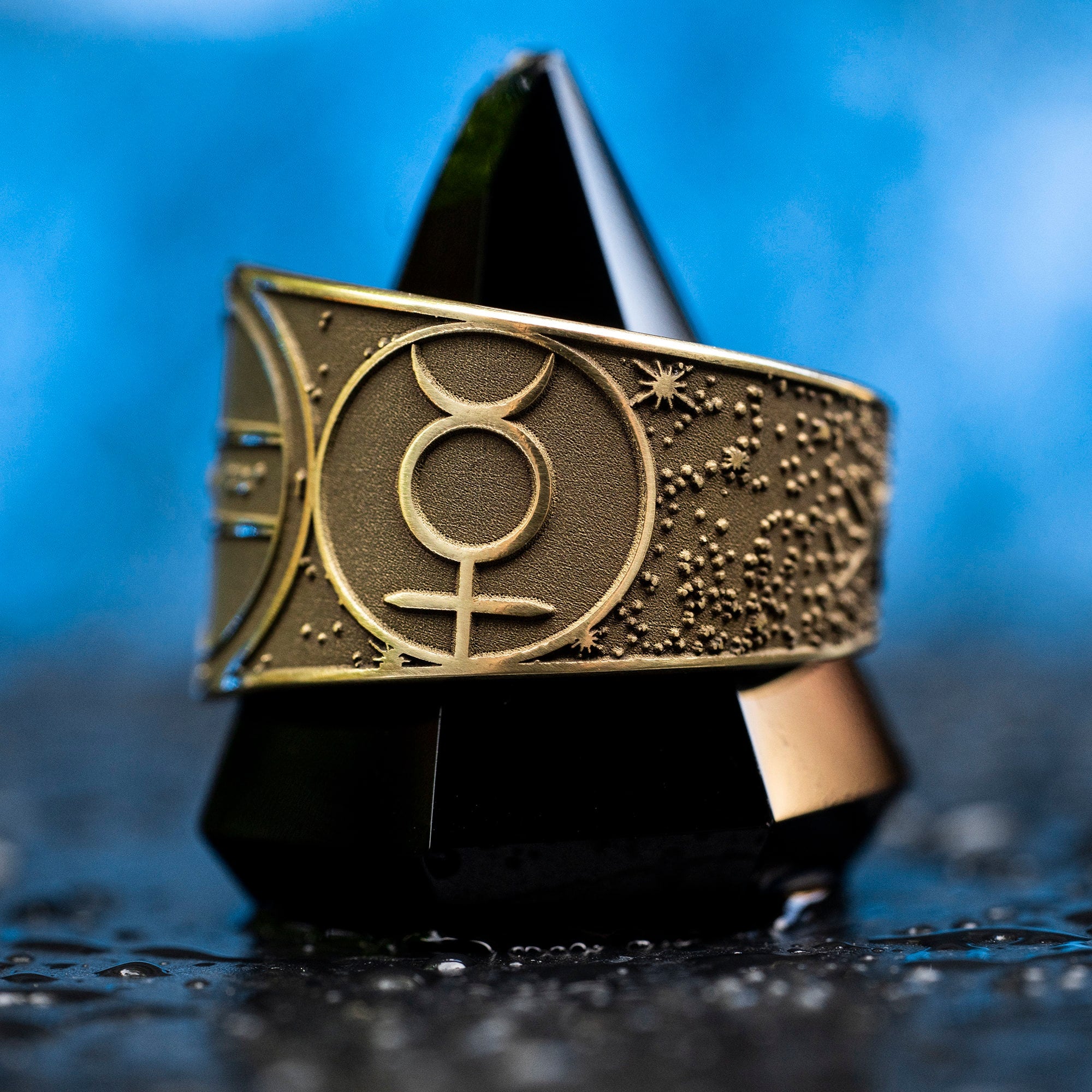 Goetia Second Pentacle of Mercury Seal Ring: Kabbalah Amulet Talisman