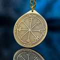 Third Pentacle of Saturn pendant with Solomonic seal engraved for Saturn spirit invocation