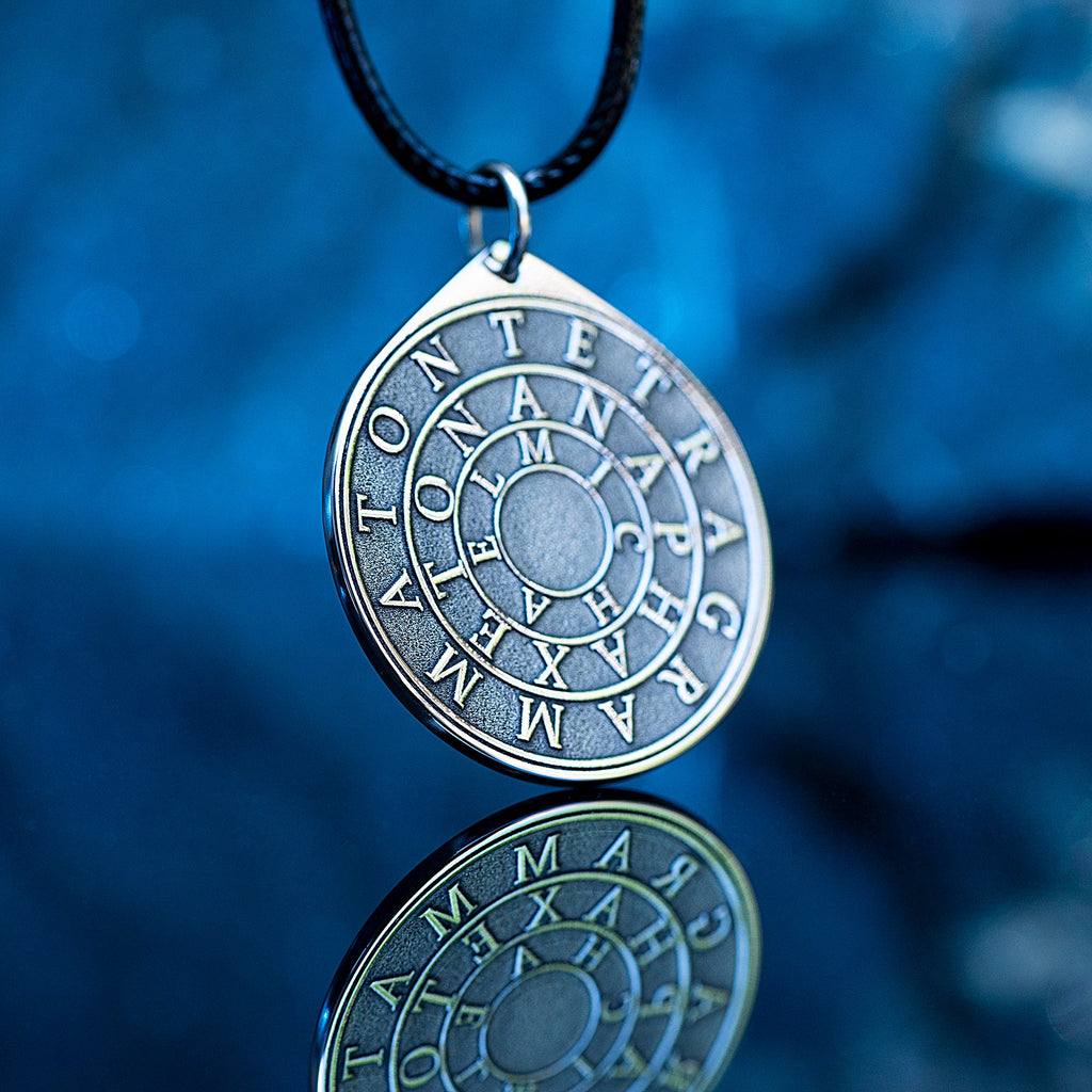 Magic disc of Solomon Pendant: Sacred Geometry Kabbalah Amulet