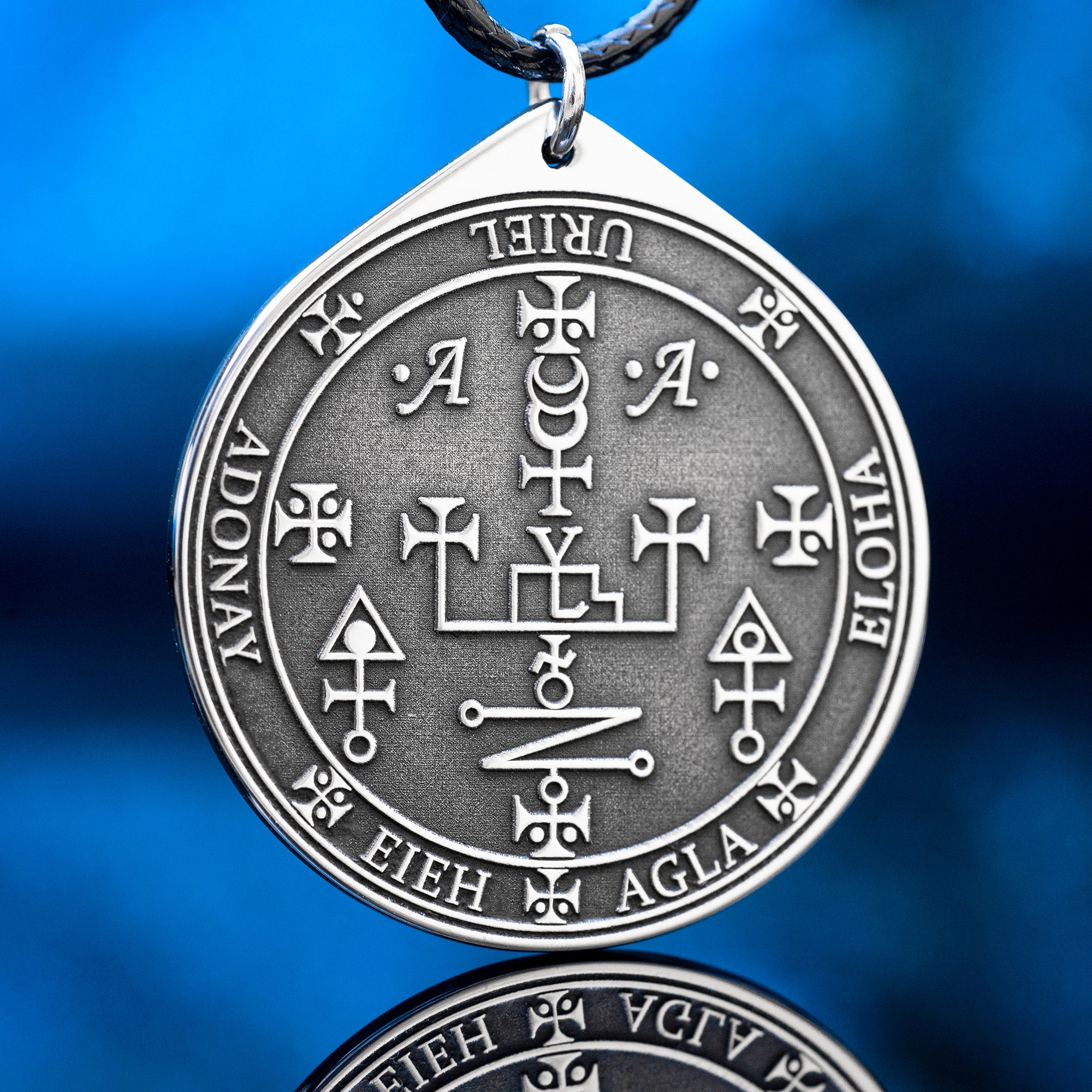 Archangel Uriel Pendant: Spirit of Vitality and Medicine, Goetia Solomon Kabbalah Amulet