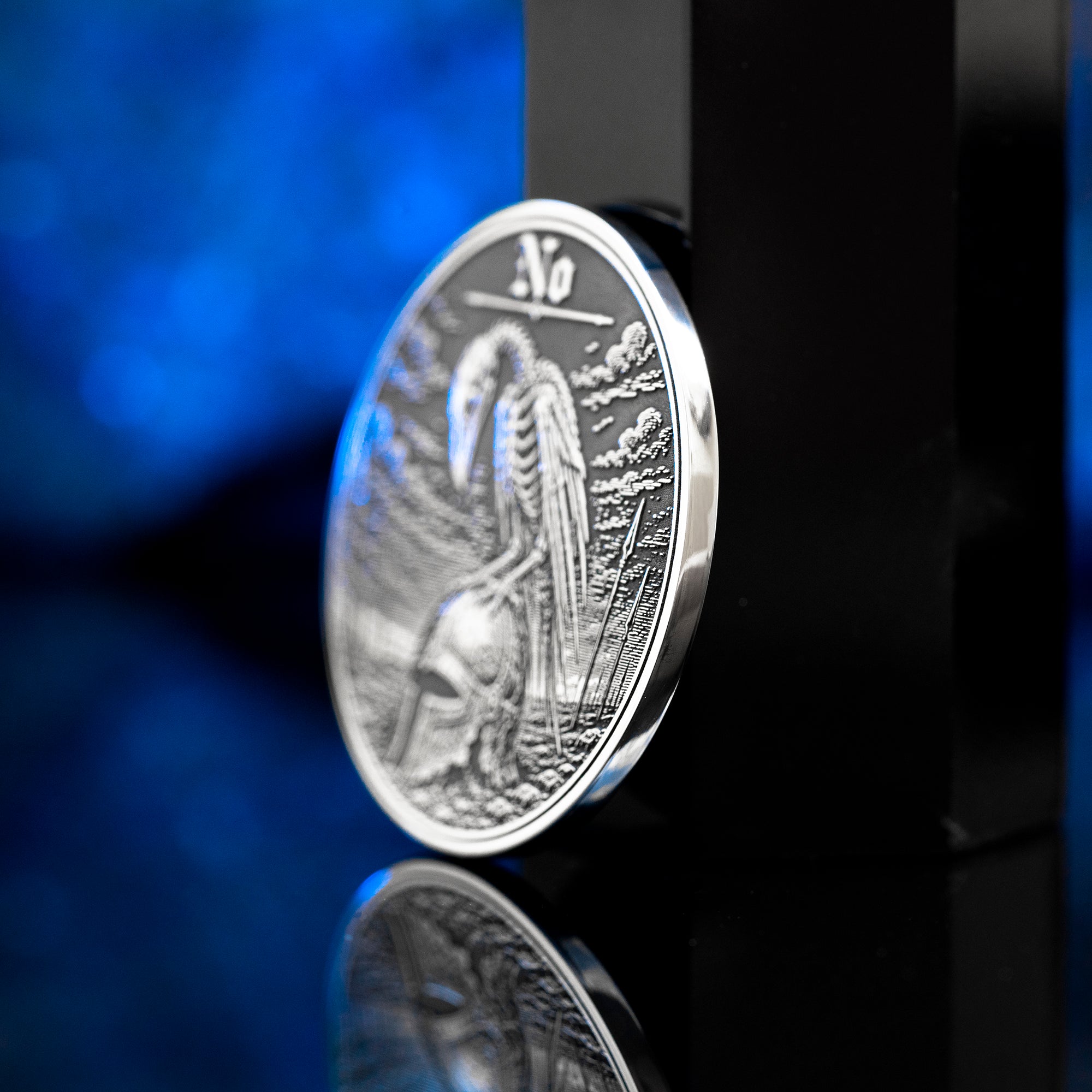 Raven Decision Coin: Yes No Oracle Flip Token, War Fate Talisman Medallion