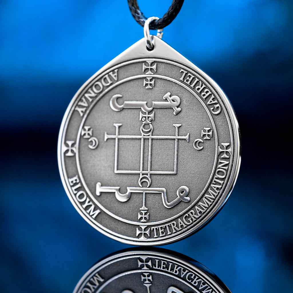 Archangel Gabriel Pendant: Angel of Restoration and Revelation, Protection Amulet, Solomon Goetia Kabbalah Talisman