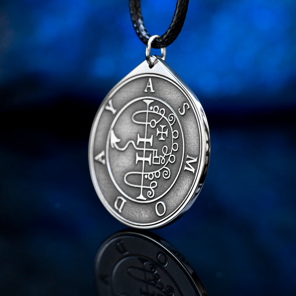 Asmoday Seal Pendant: Demon of Knowledge and Treasures, Goetia Solomon Kabbalah Amulet
