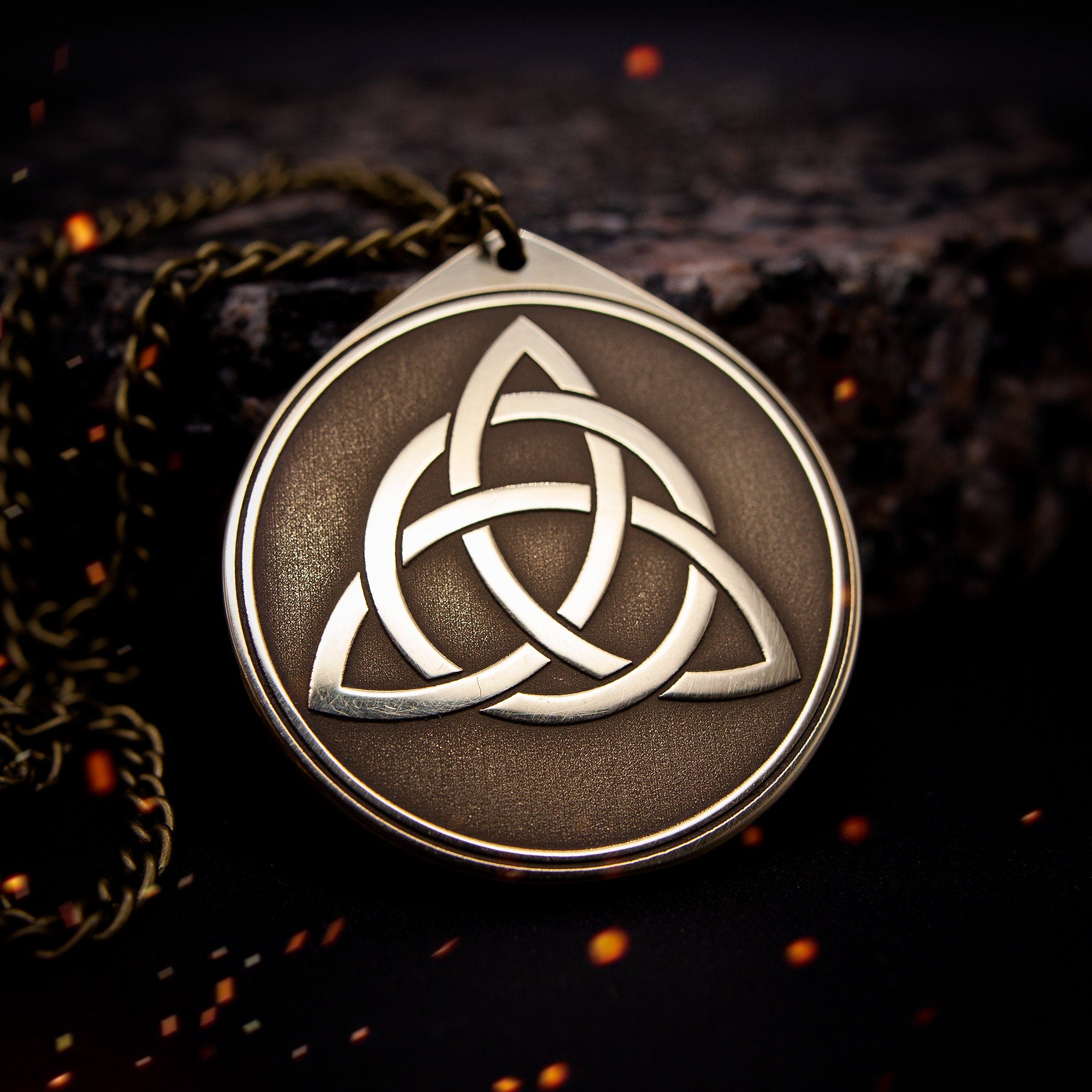 Triquetra Symbol Pendant: Celtic Viking Amulet Talisman