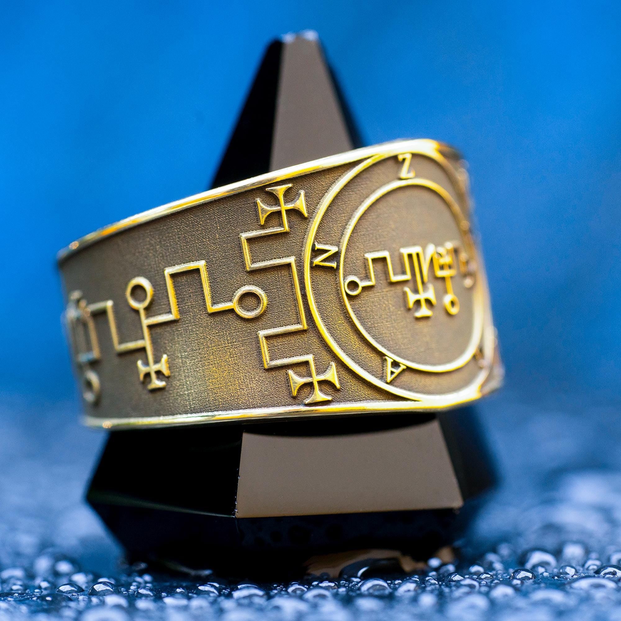 Zagan Brass Ring: Demon of Alchemy and Transmutation, Solomon kabbalah amulet, Occult Magic