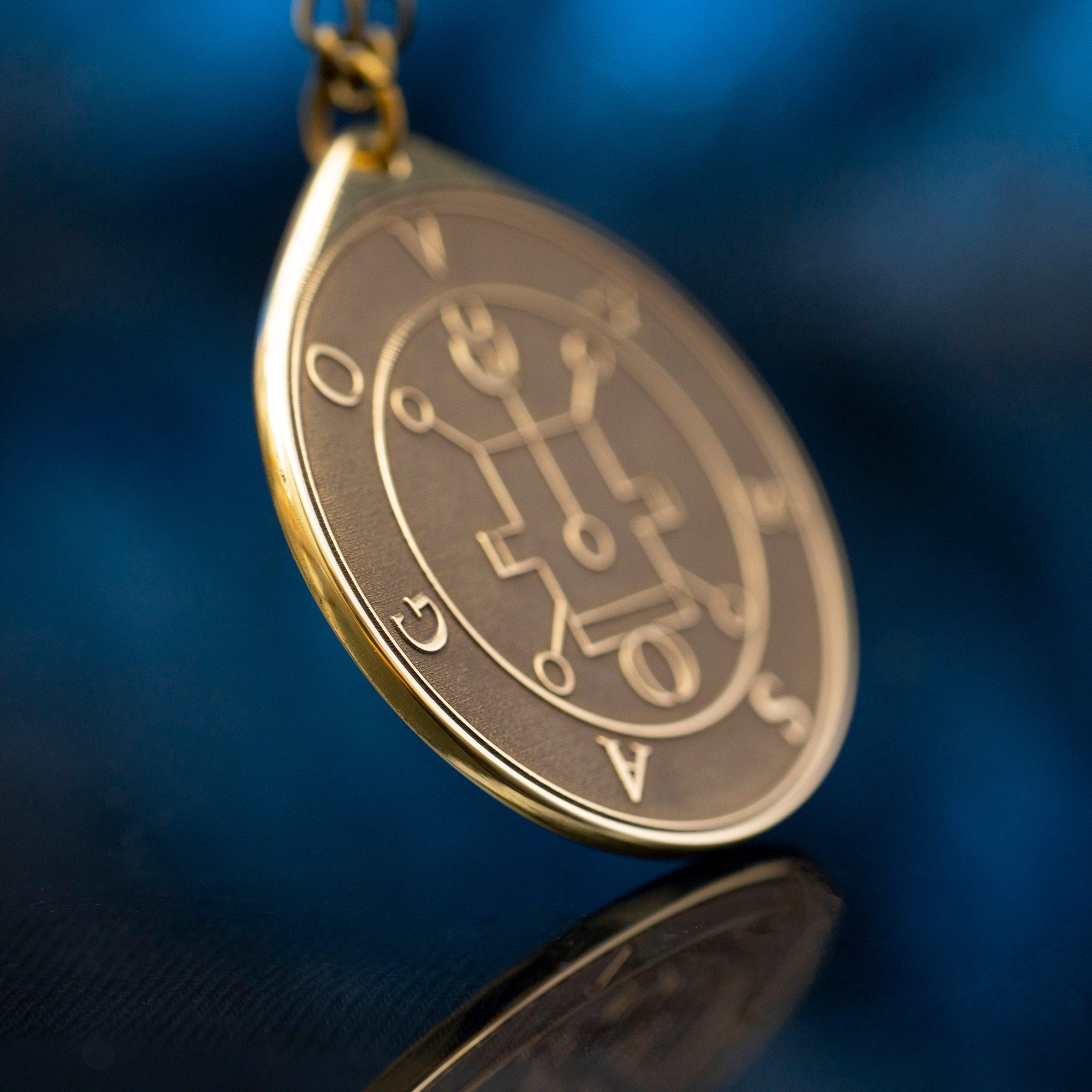 Prince Vassago Brass Pendant: Lesser Key of Solomon Amulet