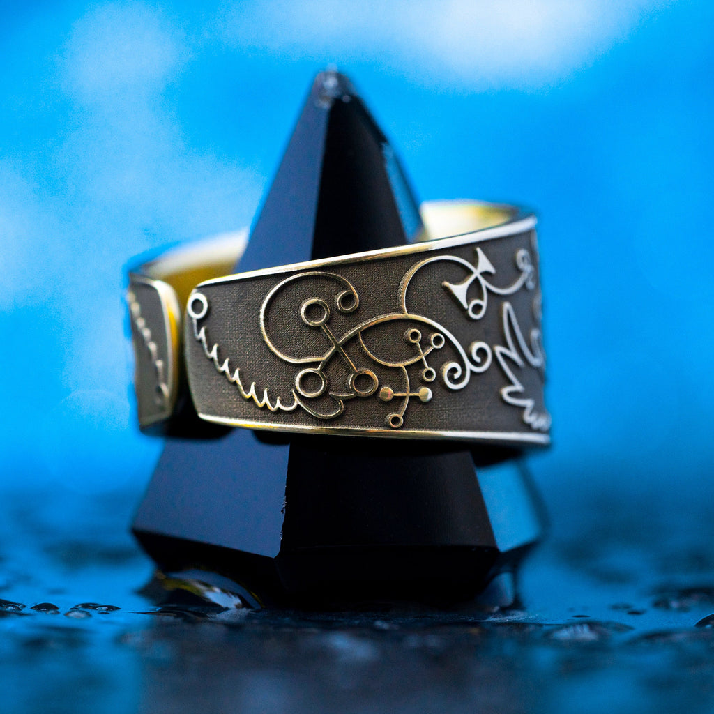 Prince Seere Brass Ring: Solomon Seal, Goetia Magic, Adjustable Band