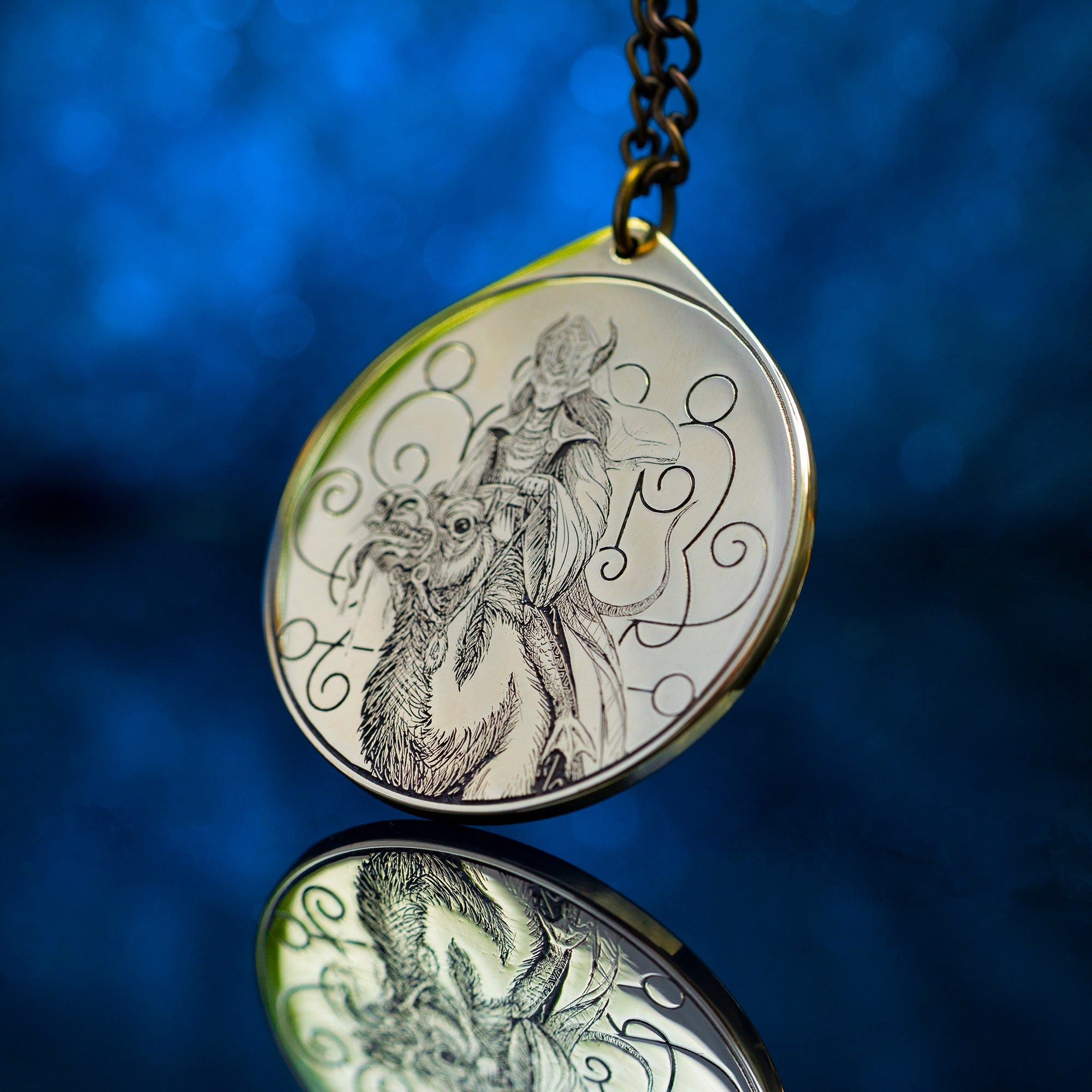 King Paimon Brass Pendant: Lesser Key of Solomon Seal Amulet