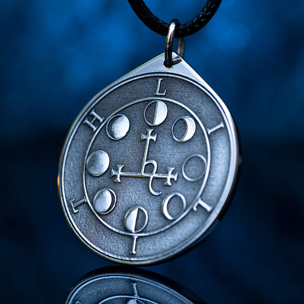 Lilith Moon Goddess Pendant: Goetia Solomon Magic Kabbalah Amulet