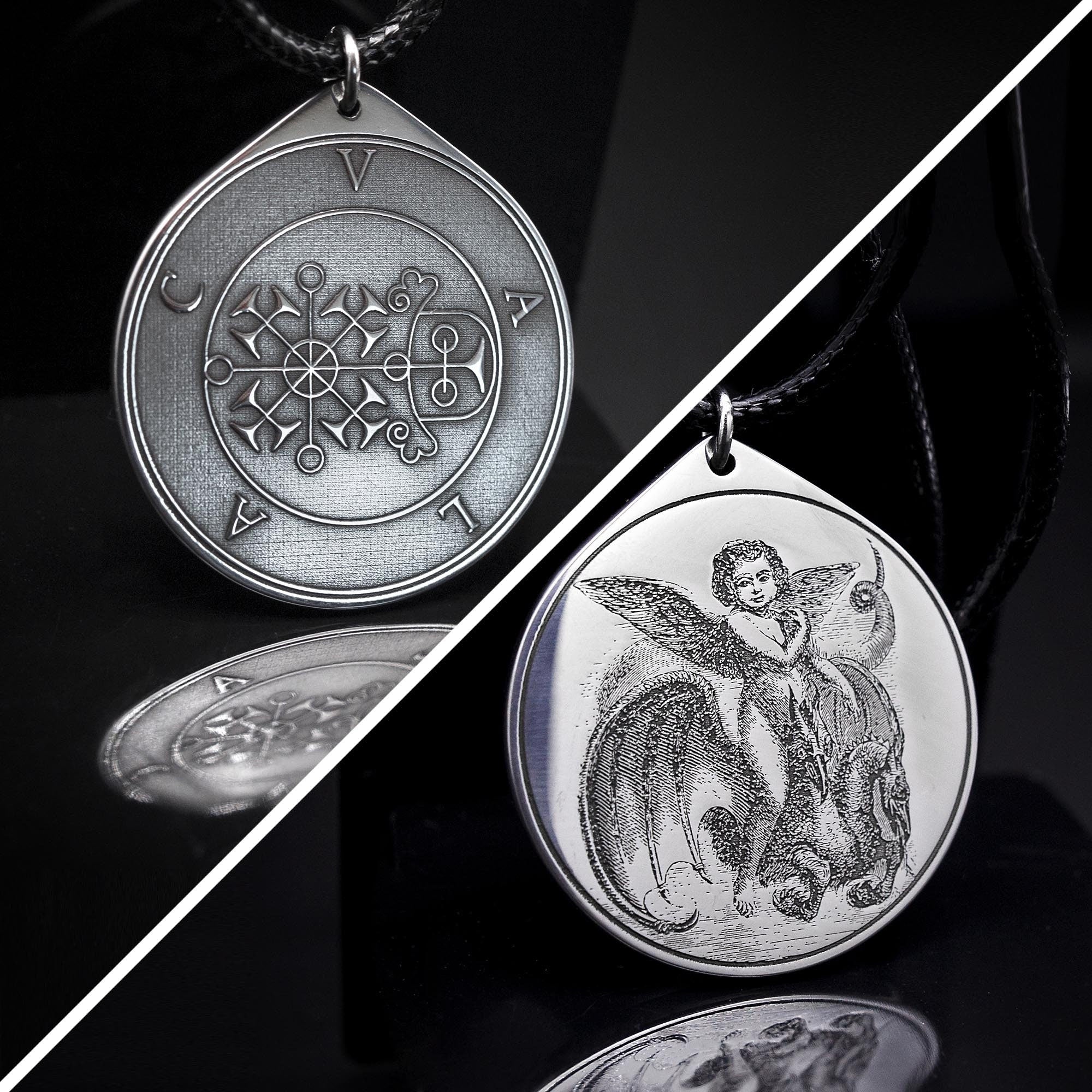 Valac Seal Pendant: Demon of Hidden Treasures, Goetia Solomon Kabbalah Talisman