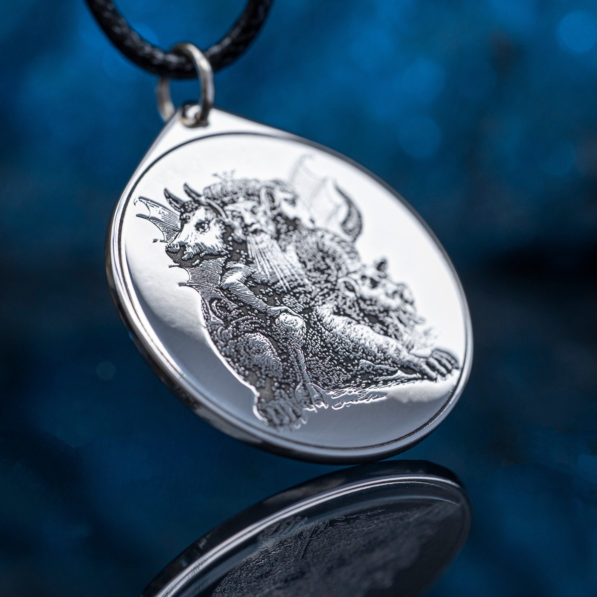 Asmoday Seal Pendant: Demon of Knowledge and Treasures, Goetia Solomon Kabbalah Talisman