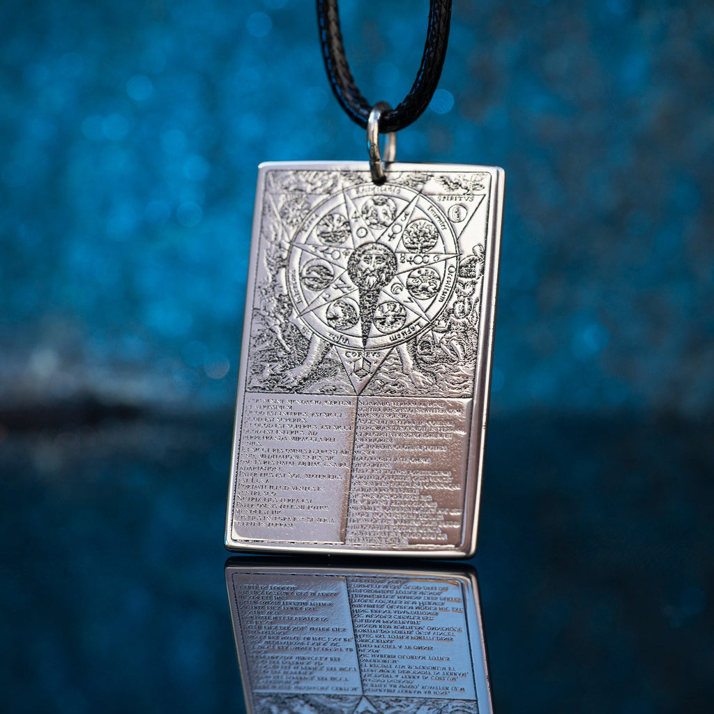 Emerald Tablet Pendant: Azoth of the Philosophers Alchemy Amulet