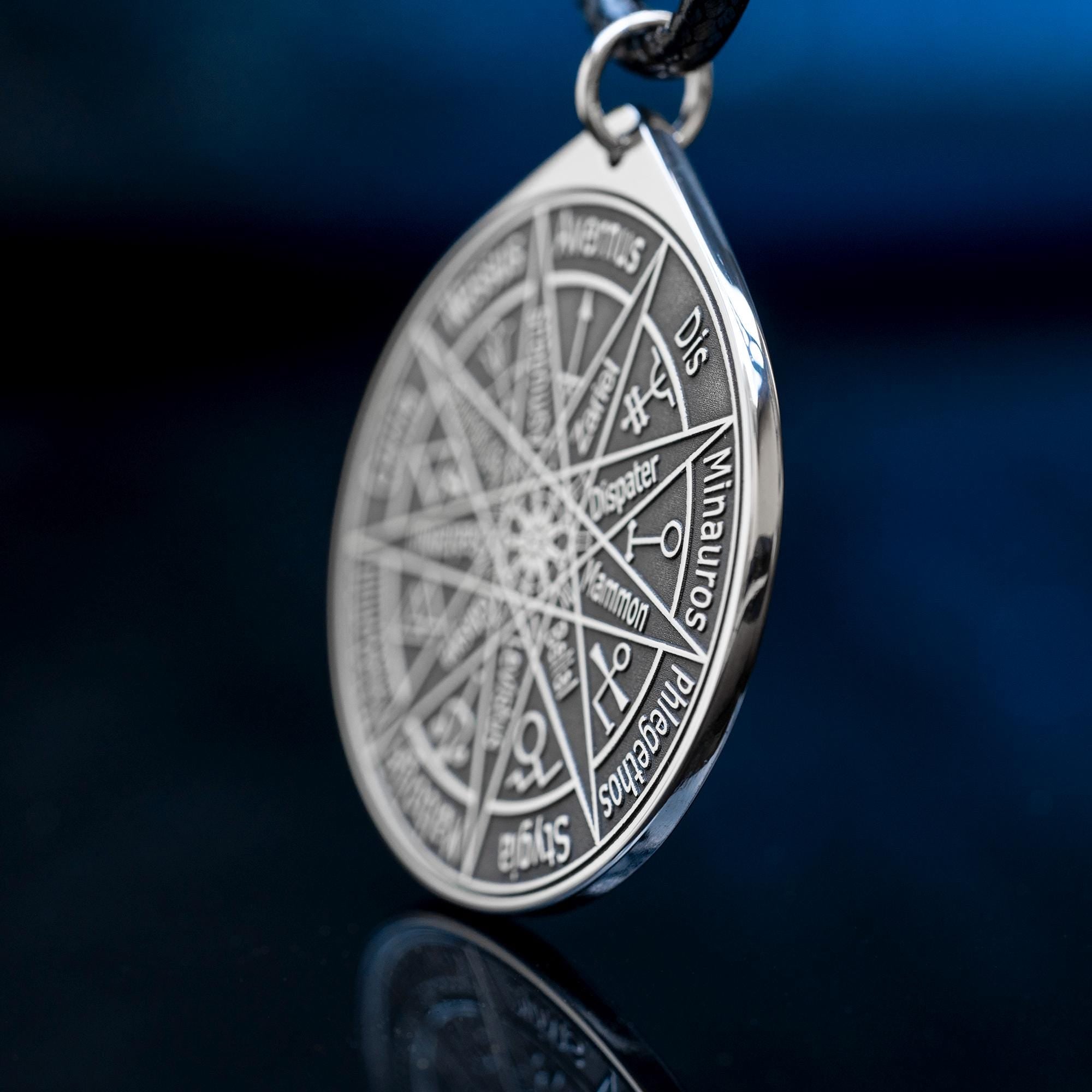 Nine Hells Compass:  Solomon Demons, kabbalah amulet occult magic goetia talisman