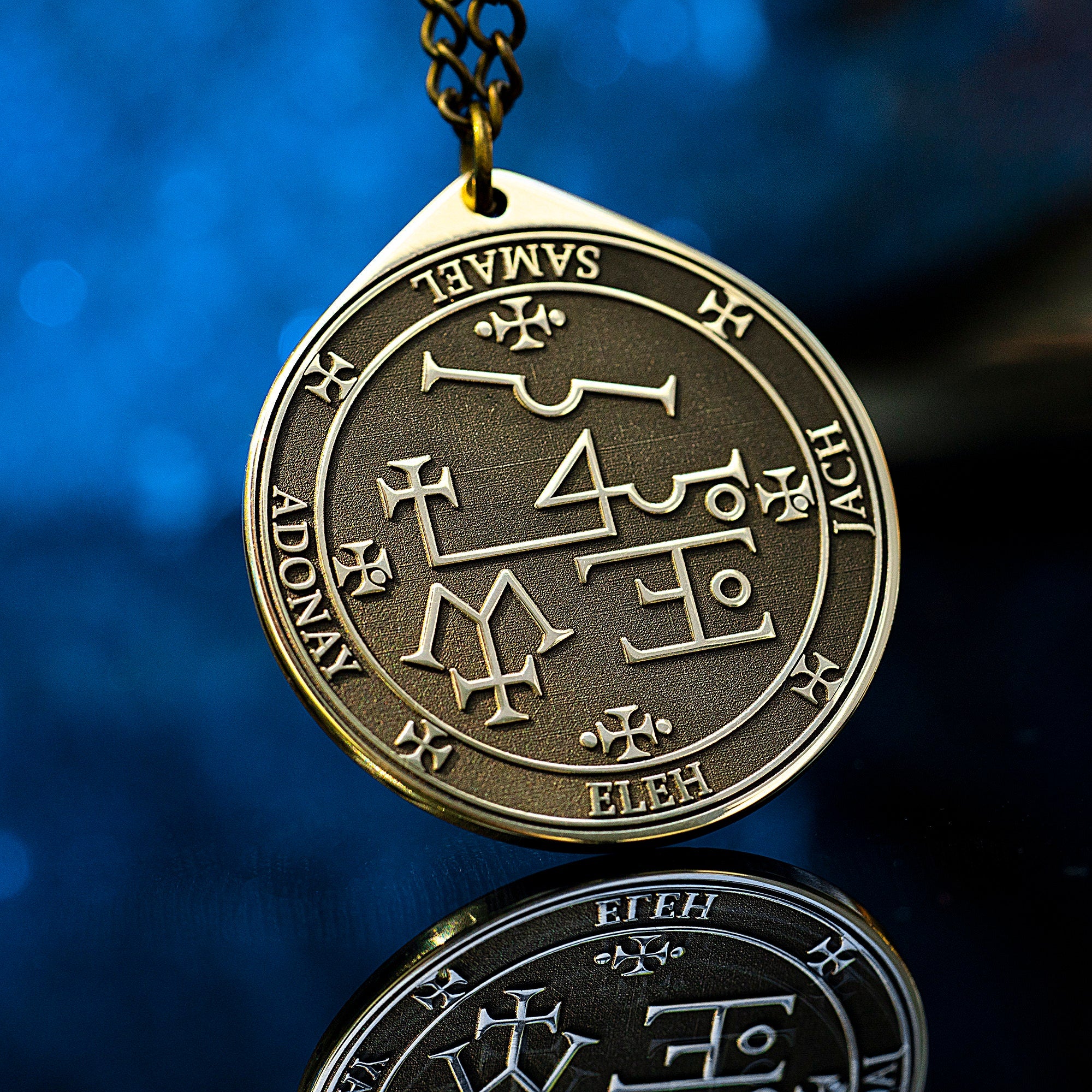 Archangel Samael Seal Pendant: Solomon Goetia Kabbalah Amulet Talisman