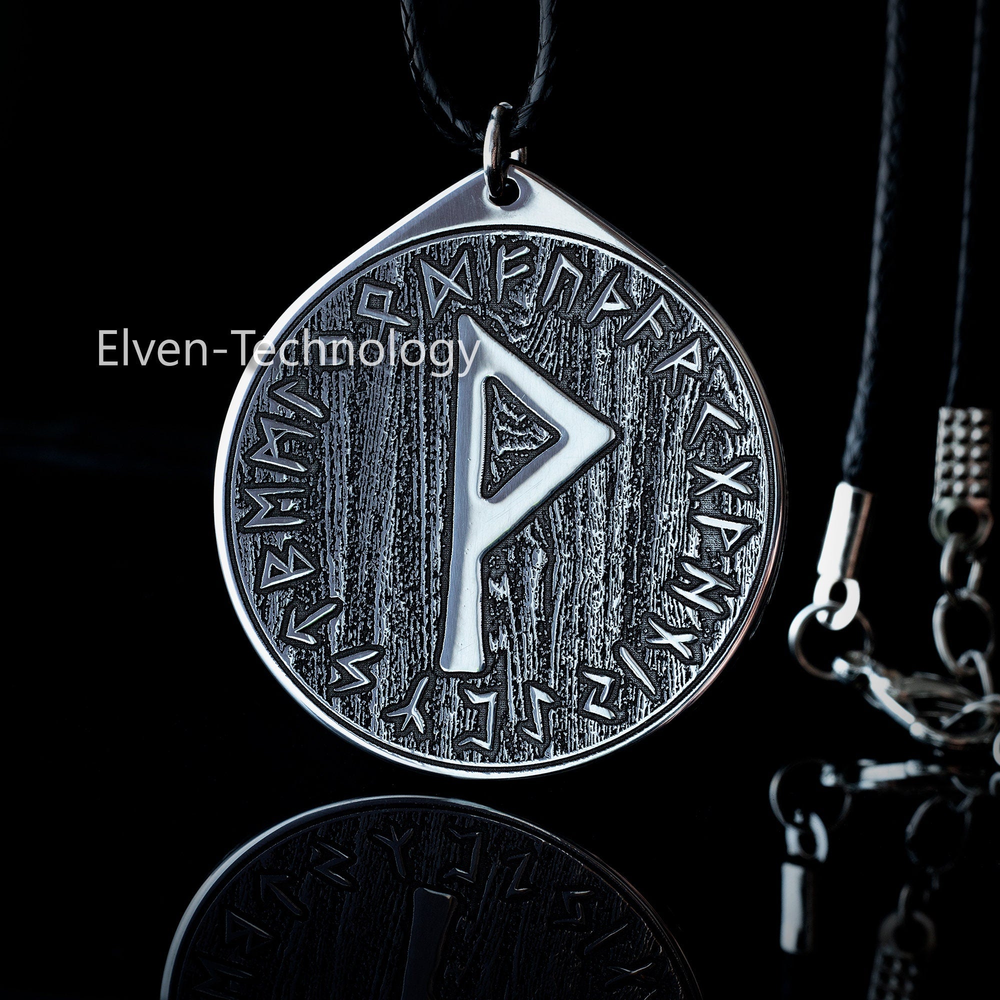 Viking Perfection Wunjo Rune pendant in Wheel of Universe North Celtic amulet Elder Futhark talisman occult magic