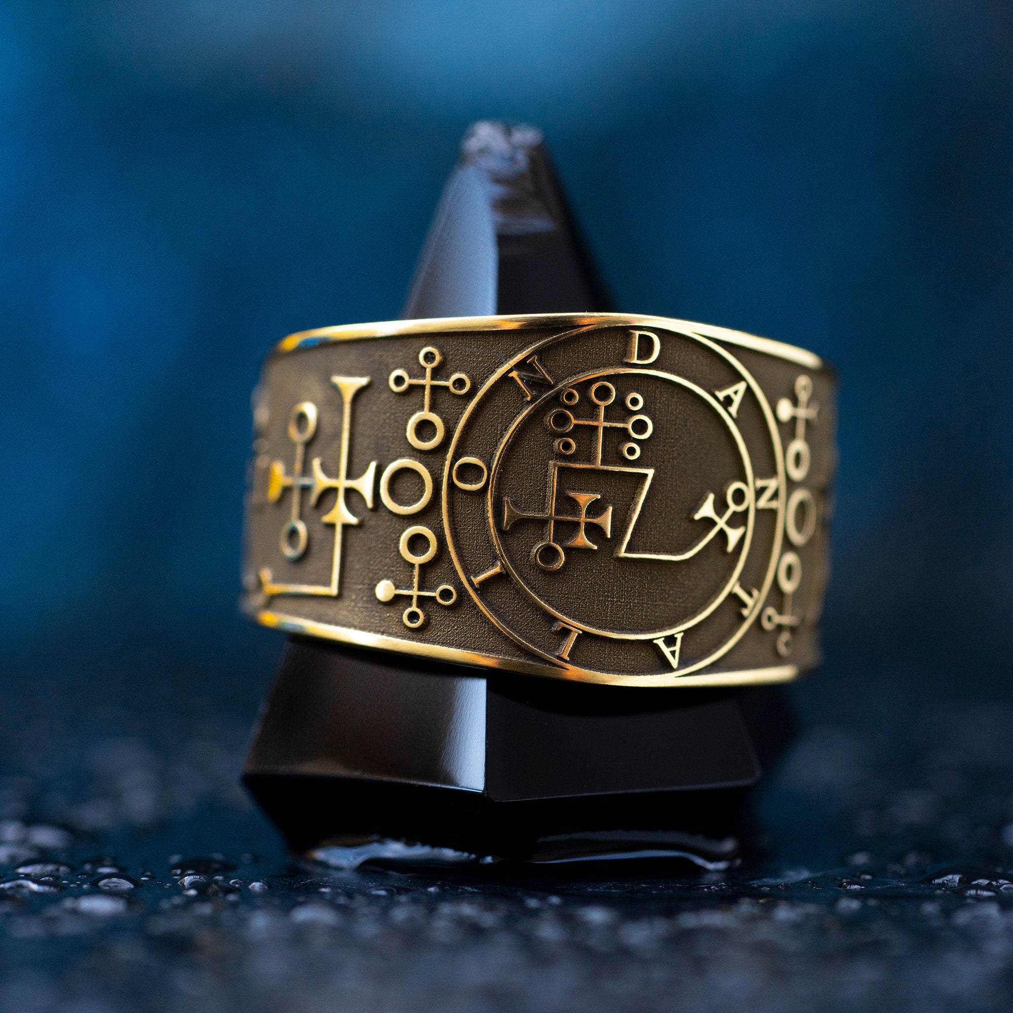 Duke Dantalion Seal Ring: Demon of Thoughts and Influence, Goetia Solomon Kabbalah Talisman
