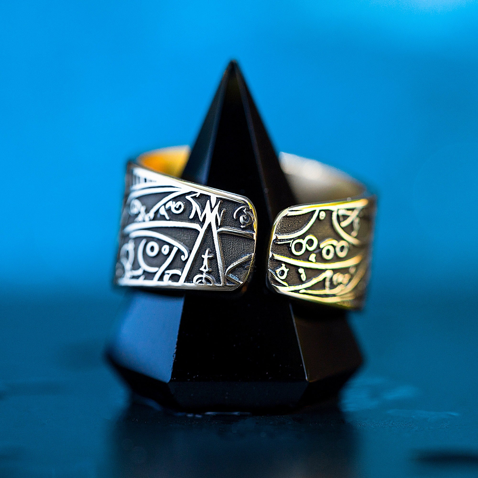 Baphomet Seal Ring: from Life to Death Alchemy, Solomon Goetia Occult Talisman