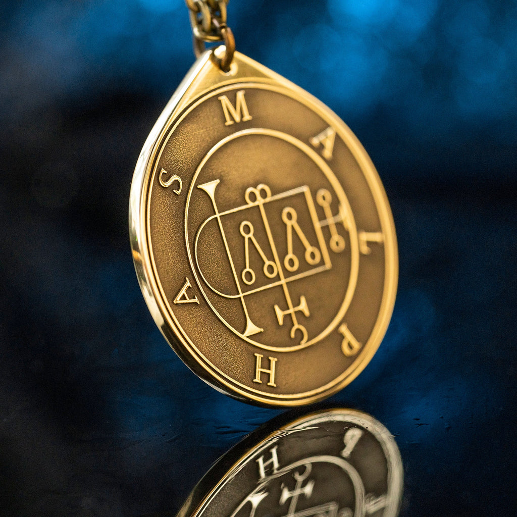 President Malphas Brass Pendant: Lesser Key of Solomon Amulet