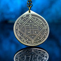 Fourth Pentacle of Venus pendant with Solomonic seal for attraction, calling, and spirit obedience
