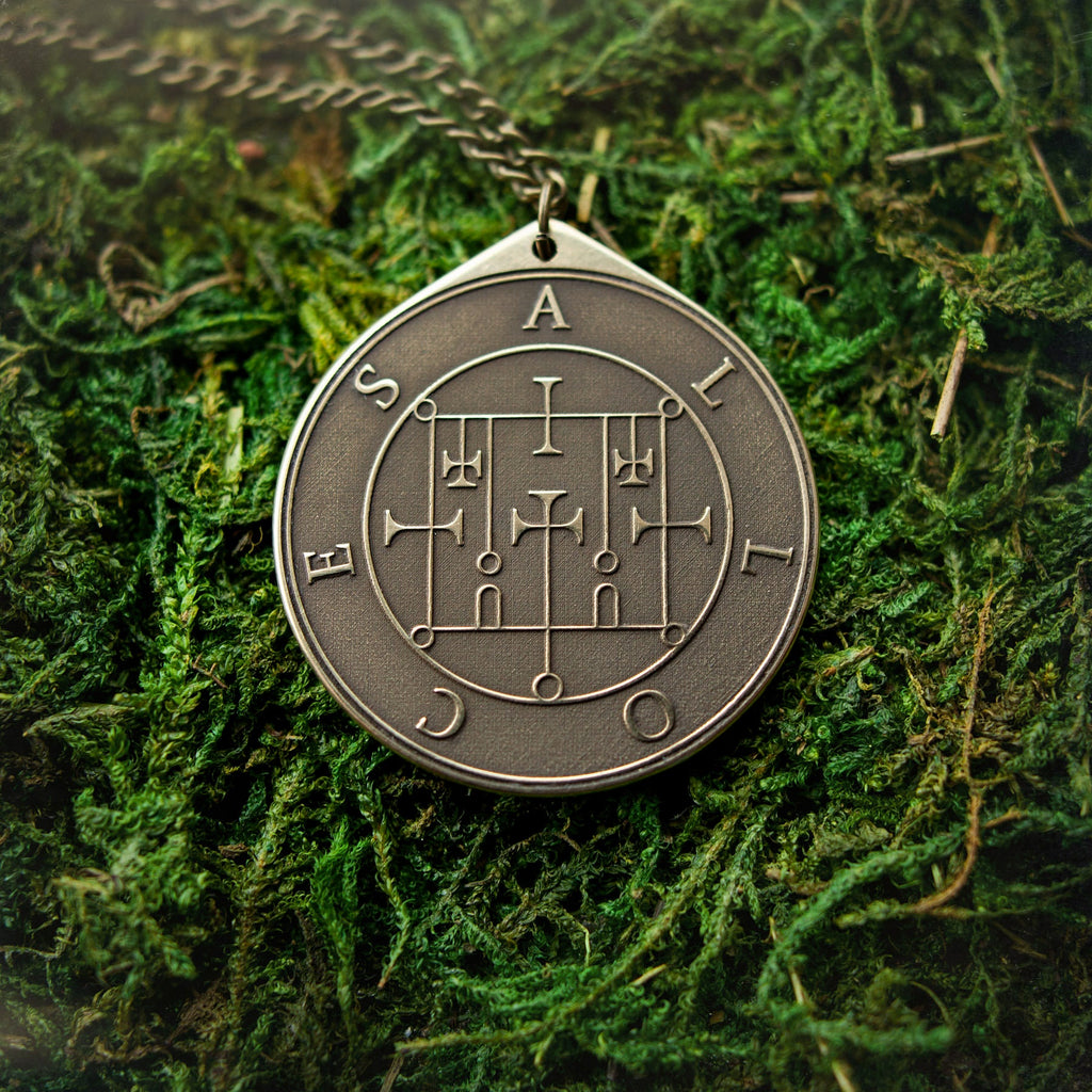 Alloces Seal Pendant: Demon of Astronomy and Sciences, Goetia Solomon Kabbalah Amulet