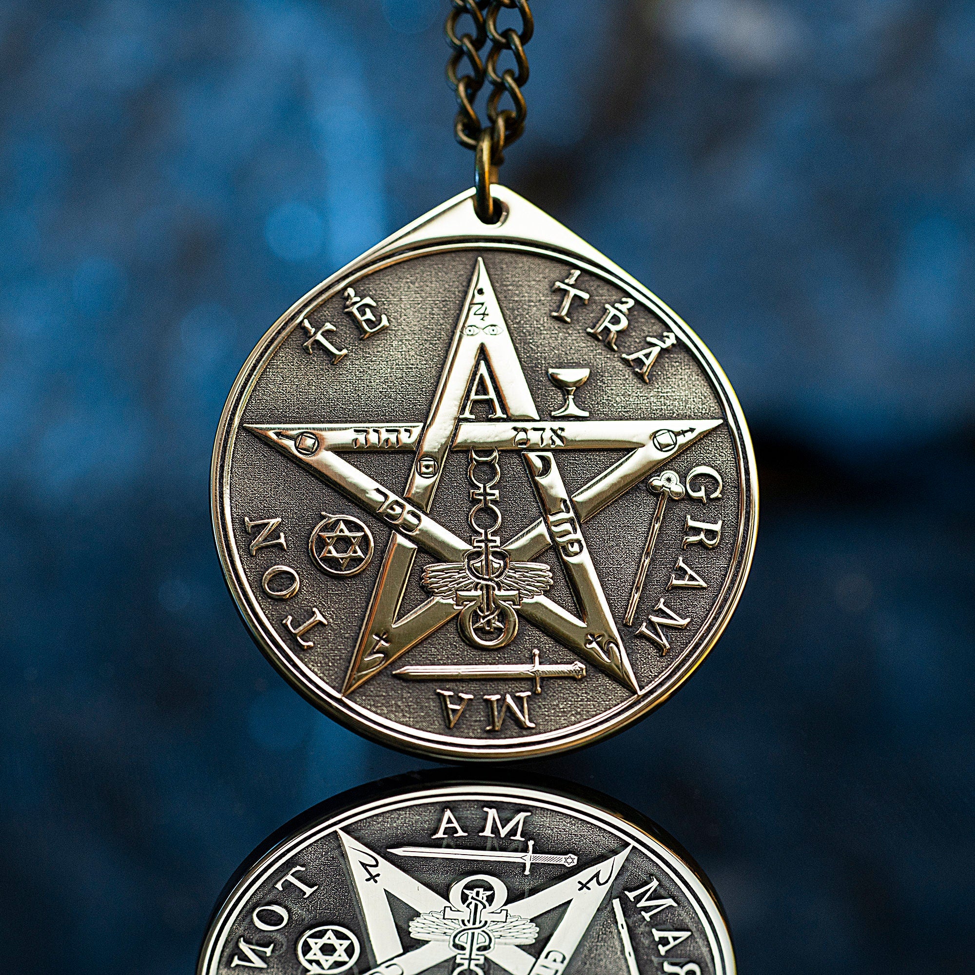 Tetragrammaton Pentagram Amulet: Goetia Solomon Seal Kabbalah Talisman