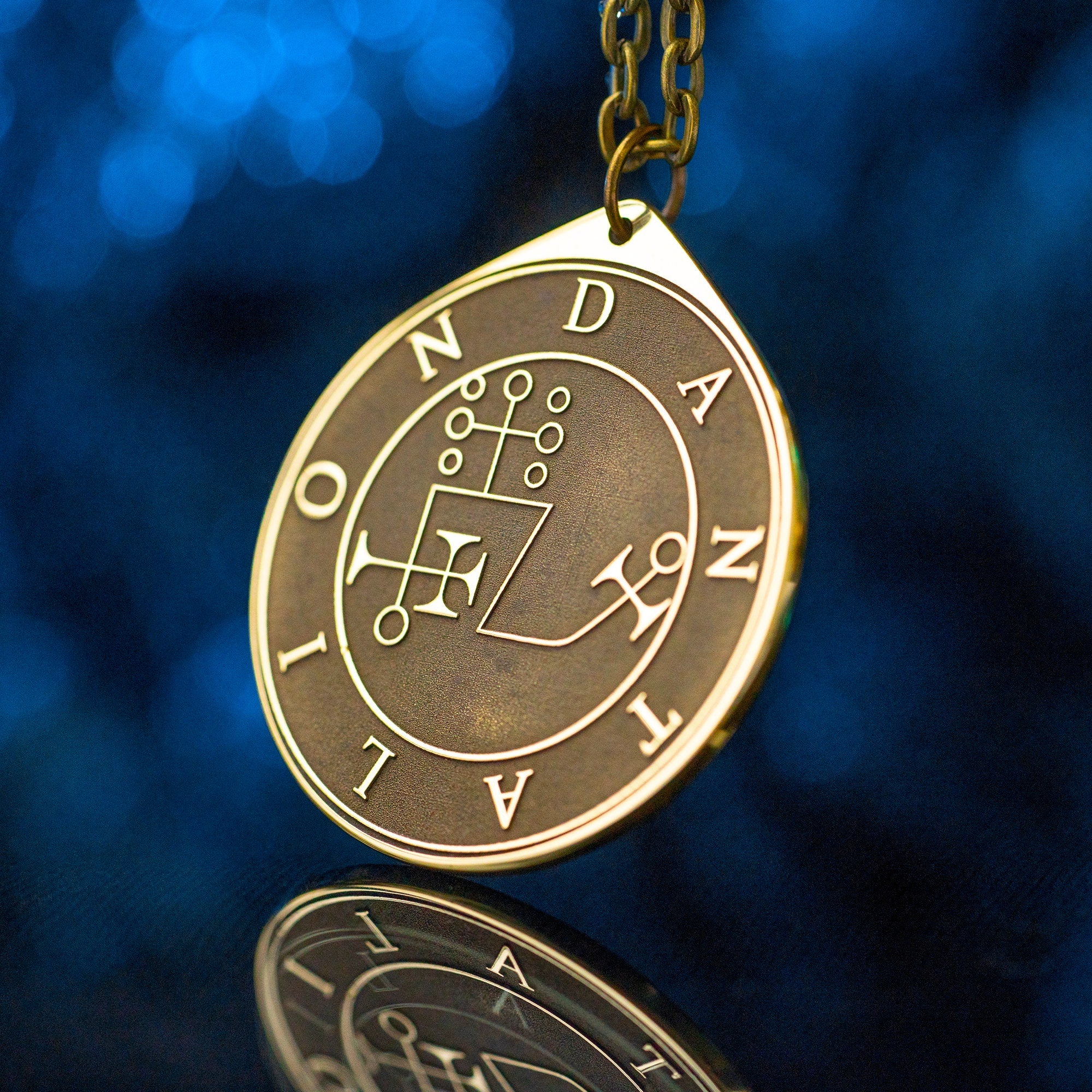 Dantalion Seal Pendant: Demon of Thoughts and Influence, Goetia Solomon Kabbalah Amulet