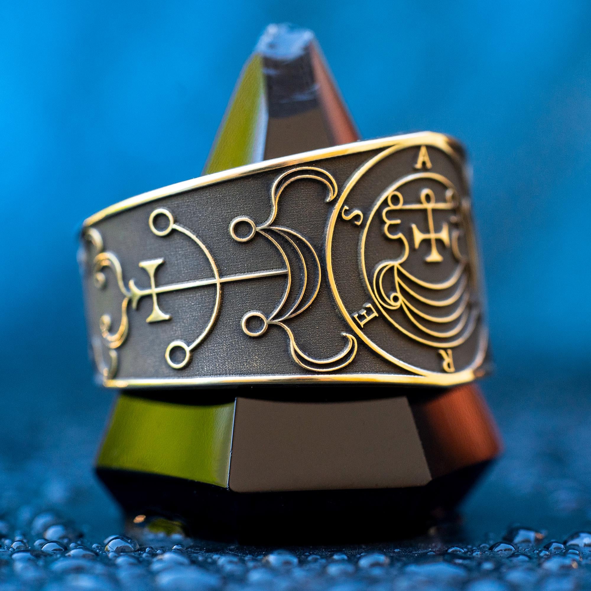 Agares Seal Ring: Destroyer Dignities Spiritual and Temporal, Solomon Amulet, Goetia Demon Magic
