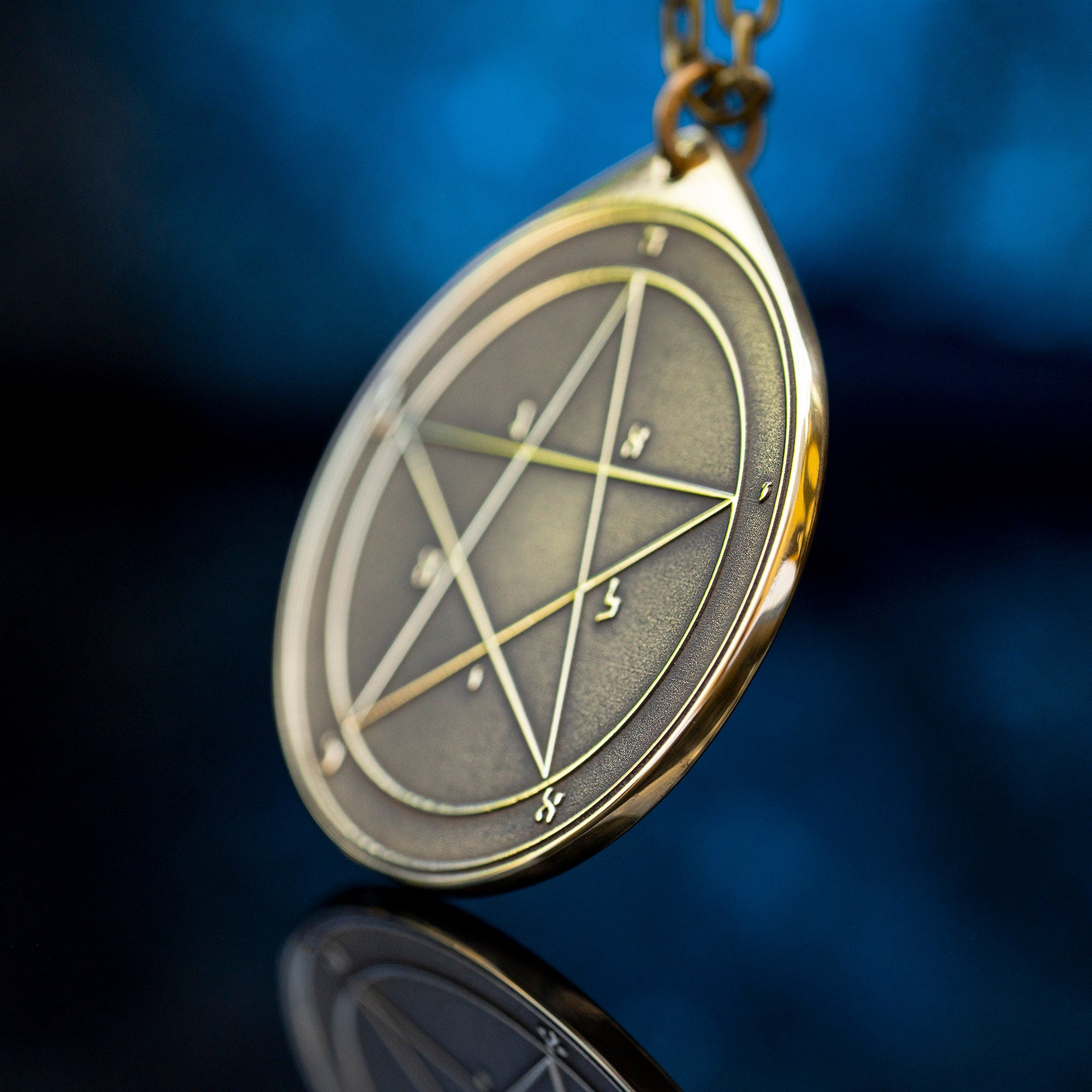 The First Pentacle of Mercury pendant Solomon kabbalah amulet talisman seal goetia occult magic lemegeton