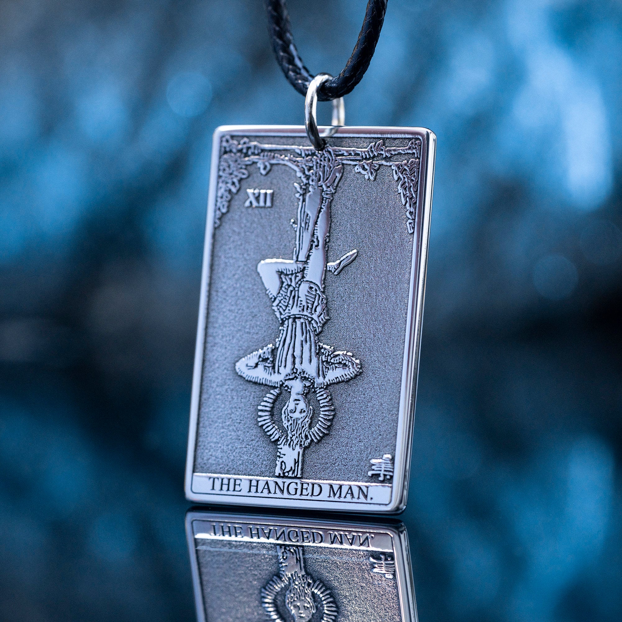 The Hanged Man Tarot Card Pendant: Major Arcana Occult Amulet