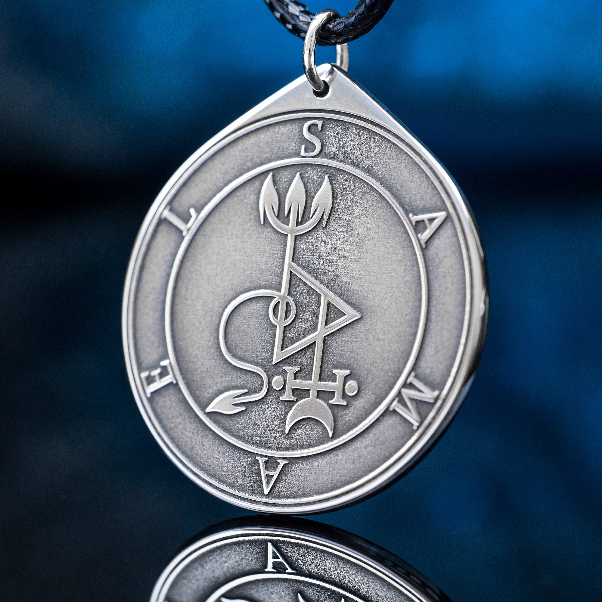 Samael Sigil Pendant: Archdemon of Death and Knowledge, Solomon Kabbalah Talisman