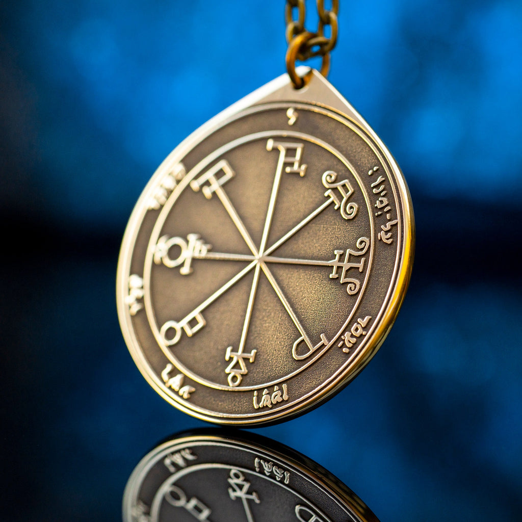 The Sixth Pentacle of Saturn pendant Solomon kabbalah amulet talisman seal goetia occult magic lemegeton