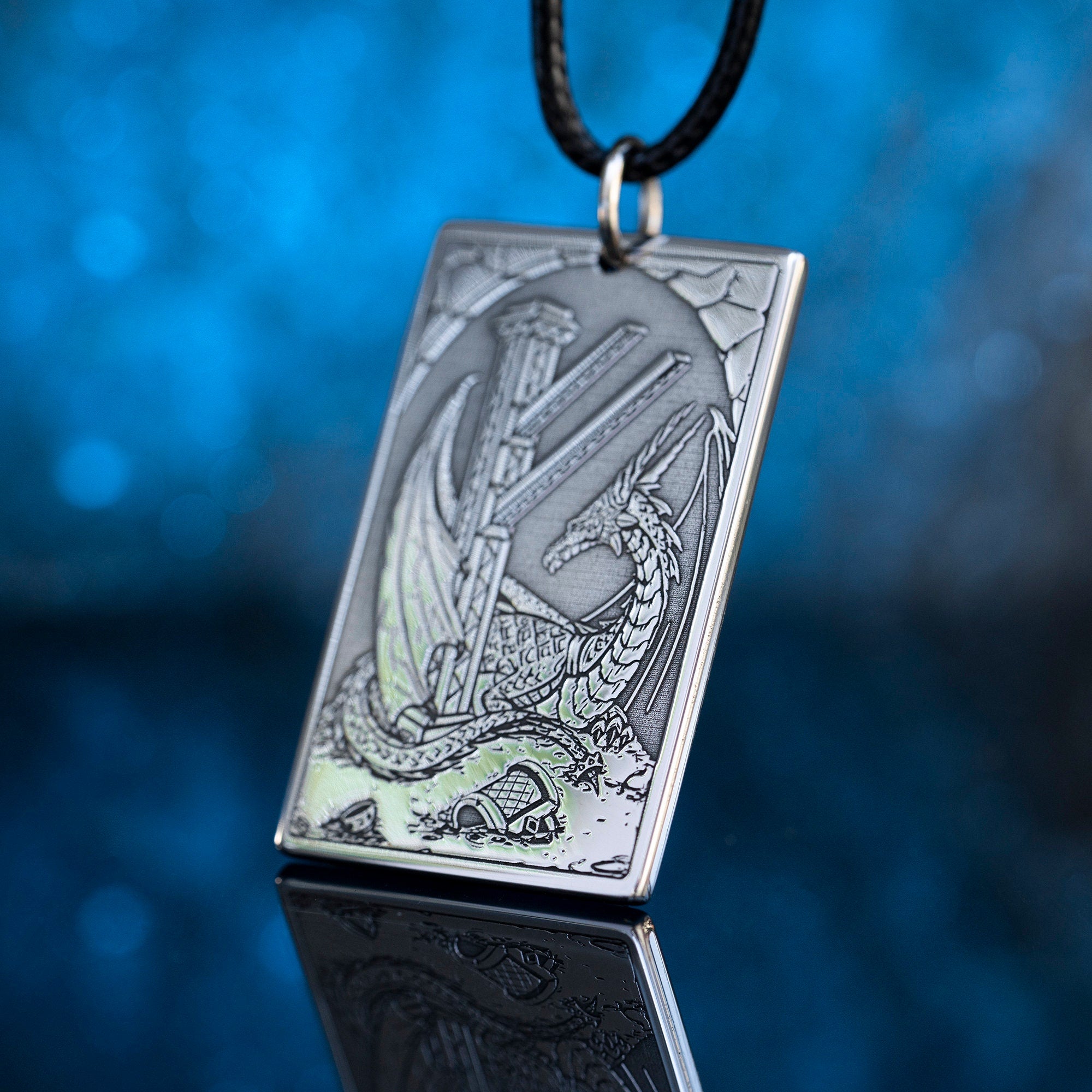 Fehu Rune for Wealth Celtic Dragon Treasure Elder Futhark Rune viking magic amulet kabbalah pendant talisman