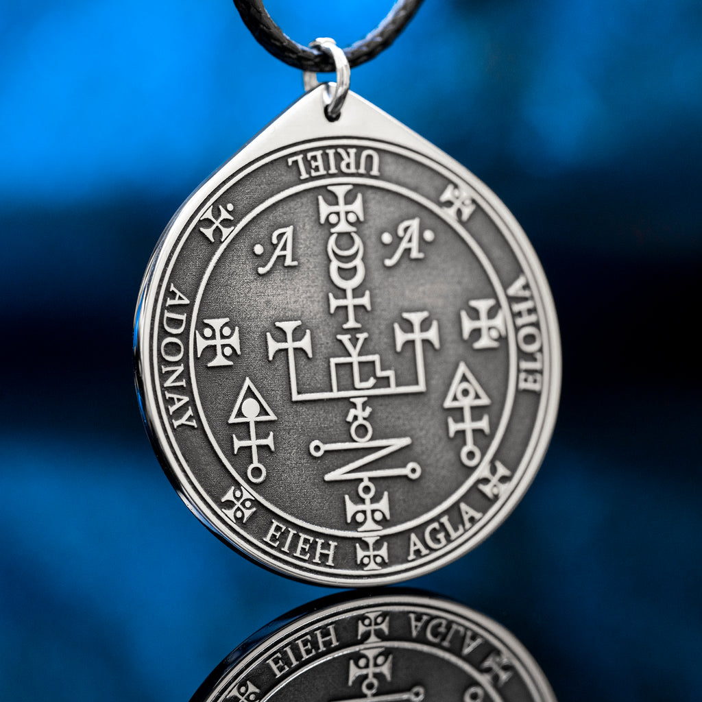Archangel Uriel Pendant: Spirit of Vitality and Medicine, Goetia Solomon Kabbalah Amulet