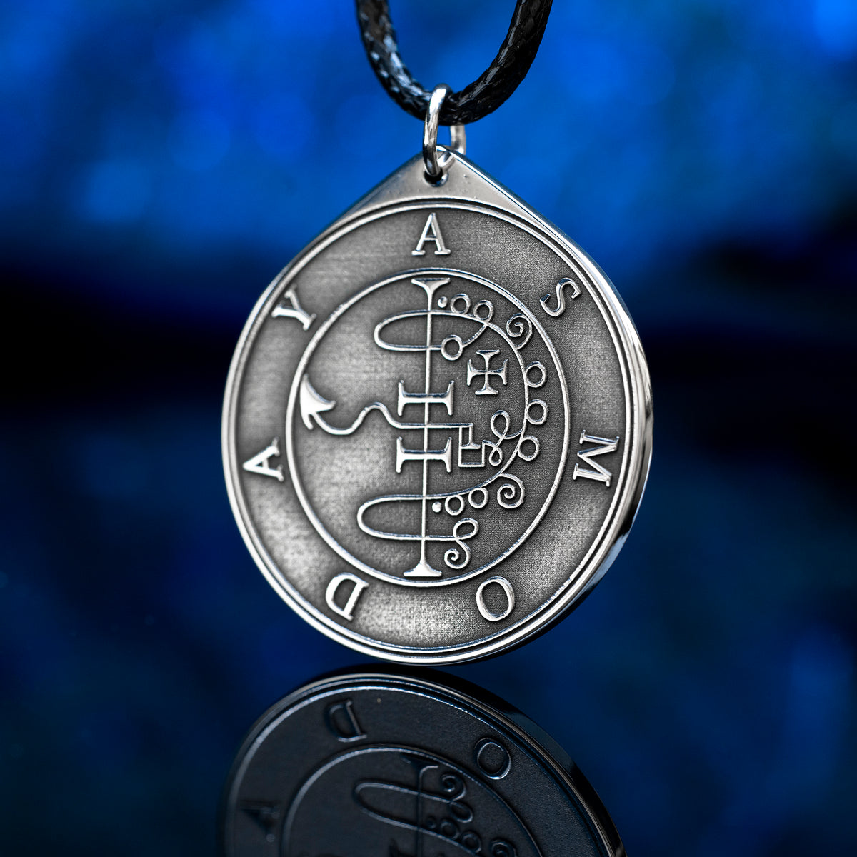 Asmoday Seal Pendant: Demon of Knowledge and Treasures, Goetia Solomon Kabbalah Amulet