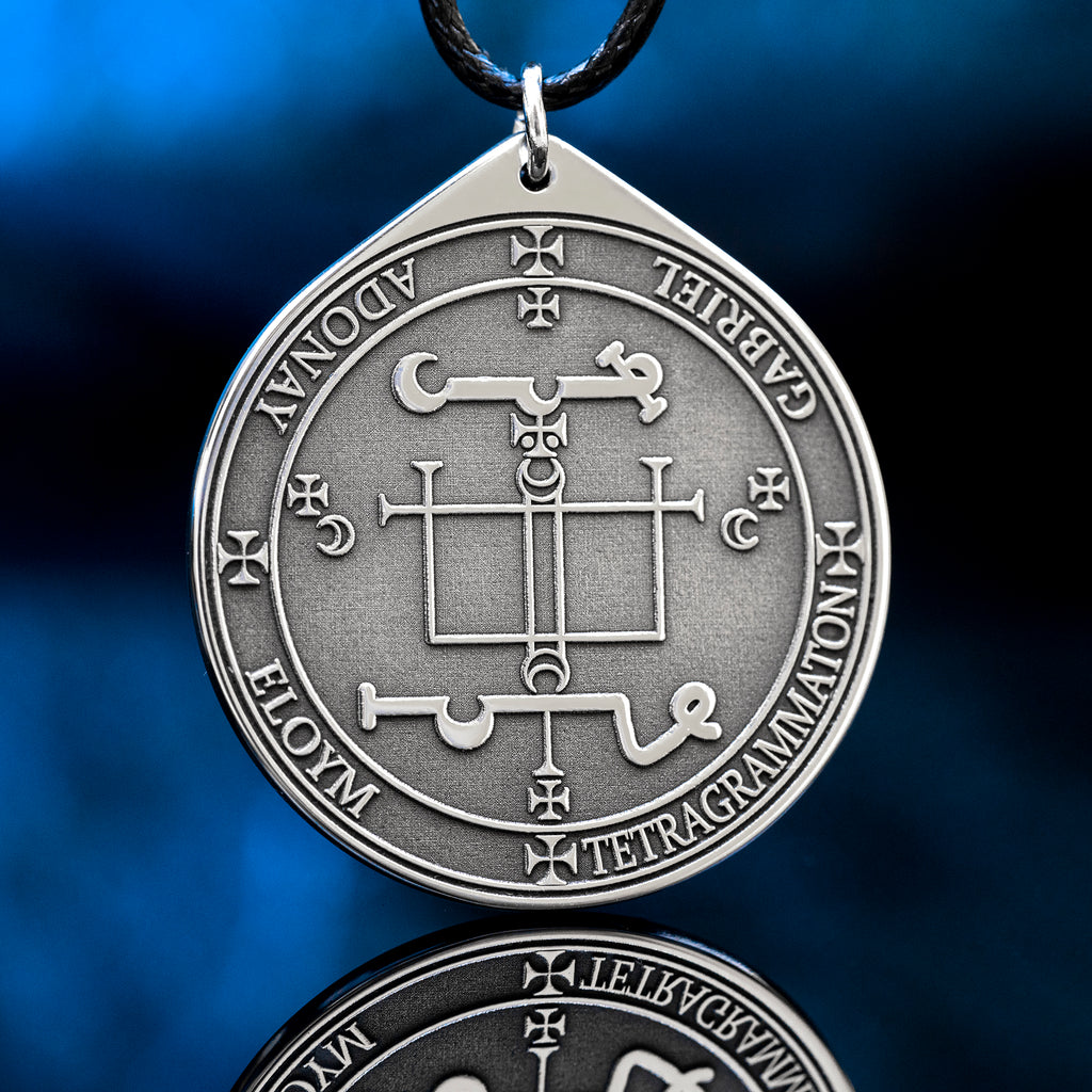 Archangel Gabriel Pendant: Angel of Restoration and Revelation, Protection Amulet, Solomon Goetia Kabbalah Talisman