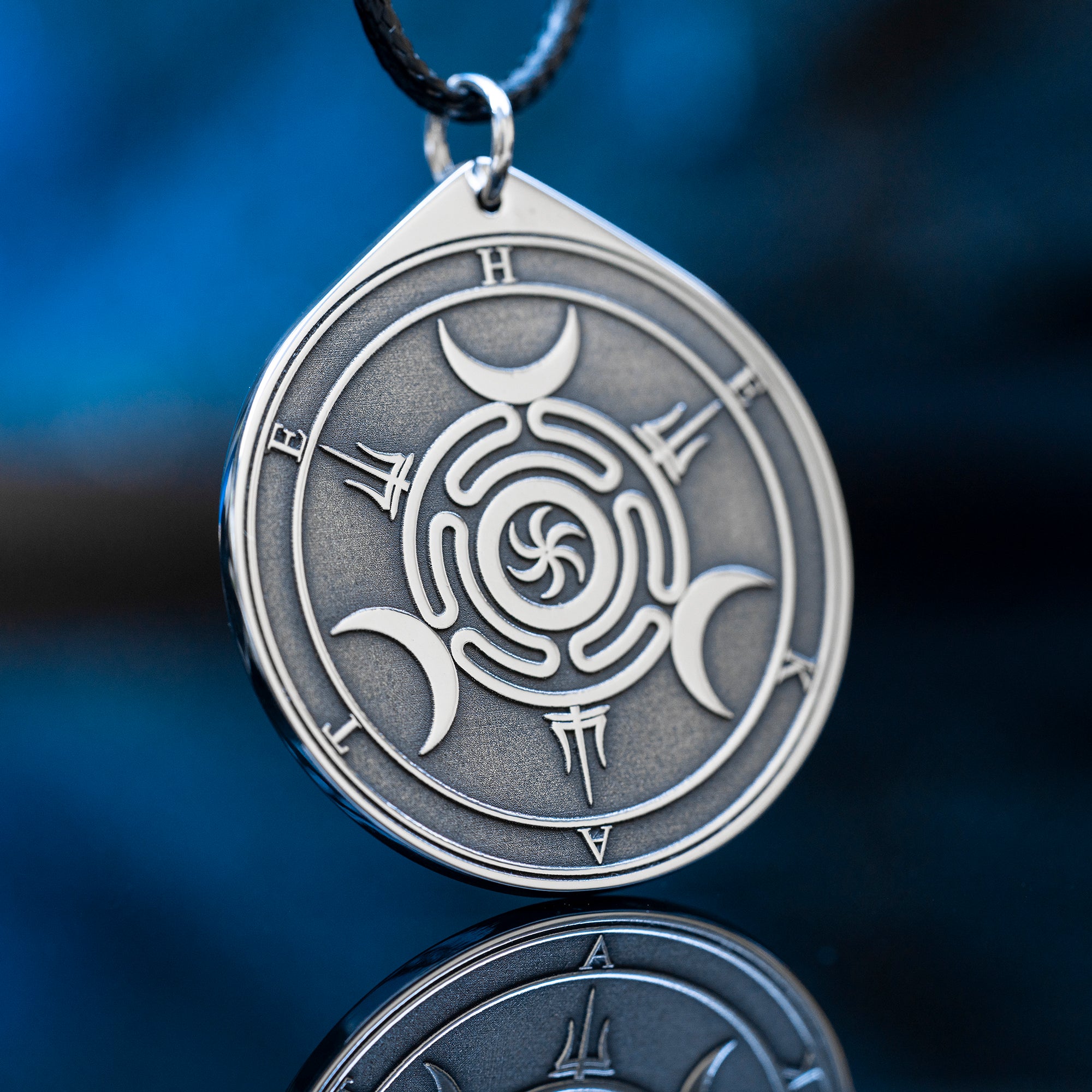 Hecate Wheel Pendant: Strophalos Moon Goddess Amulet