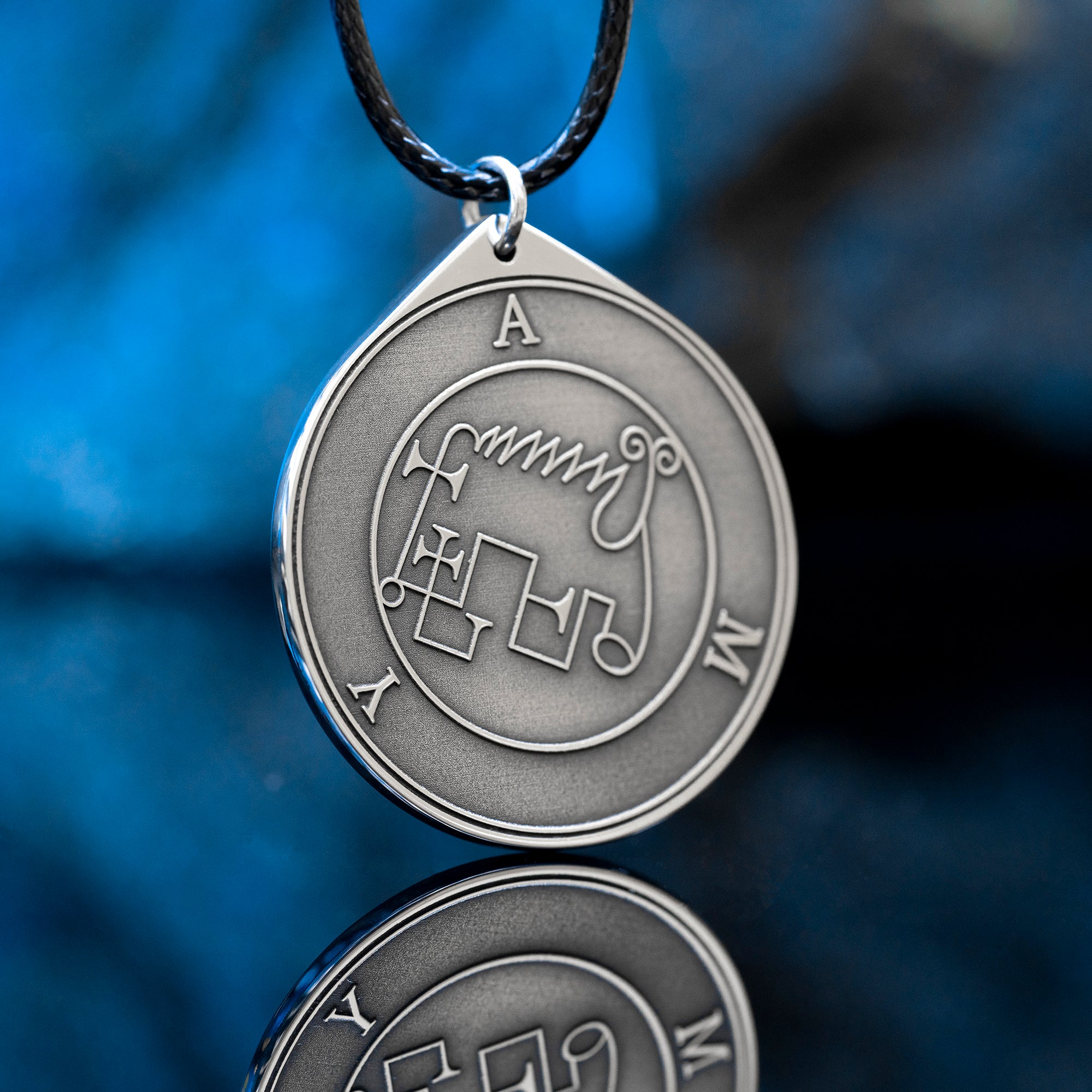 Amy Goetia seal pendant inspired by the demon of astrology, liberal sciences, and hidden treasures