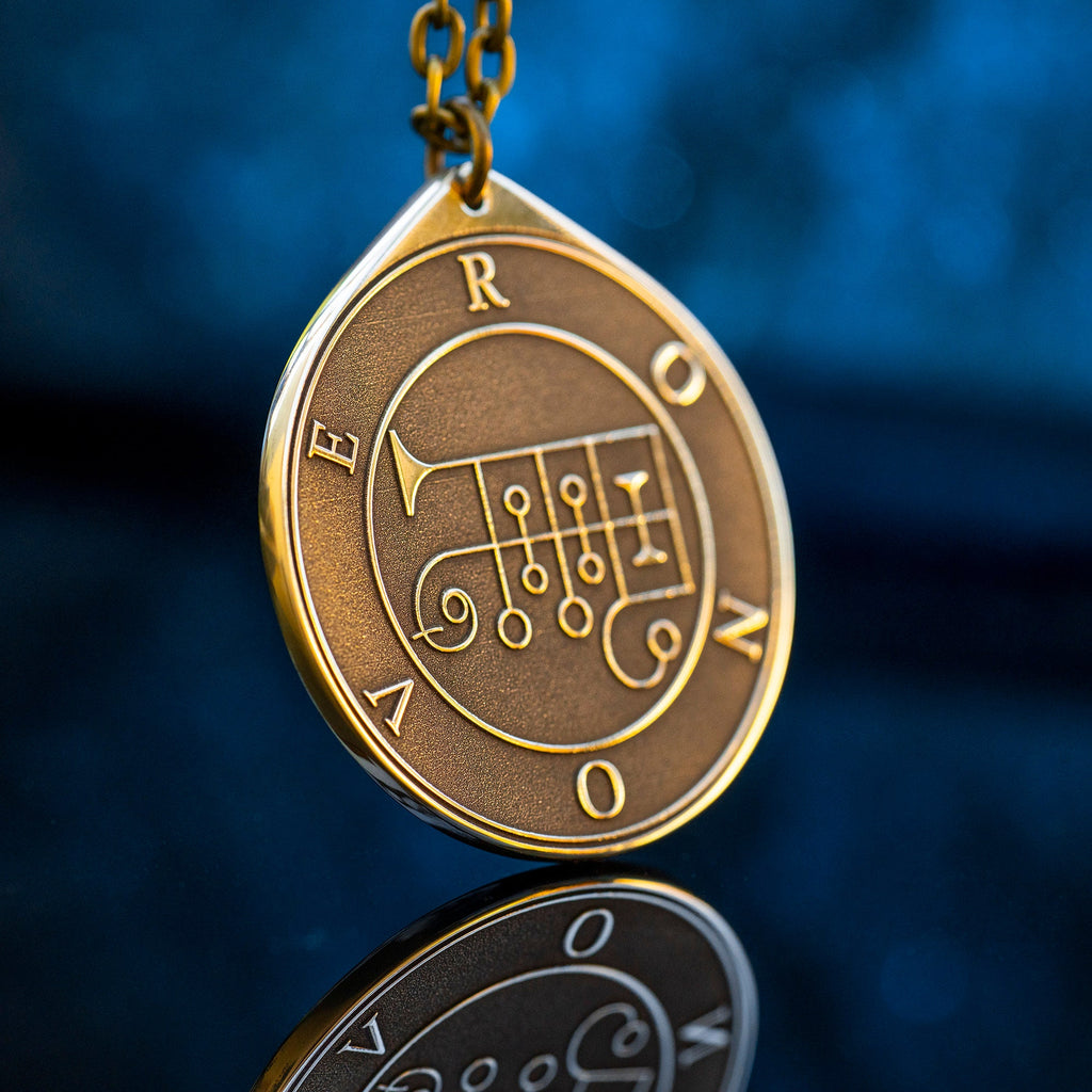Marquis Ronove Brass Pendant: Lesser Key of Solomon Seal Amulet