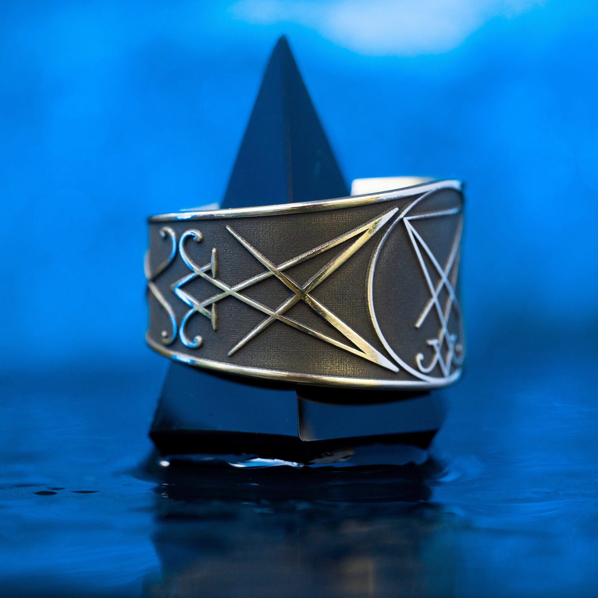 Lucifer Seal Ring: Demon of Light and Wisdom, Goetia Solomon Kabbalah Talisman