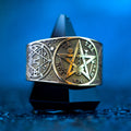 Tetragrammaton Enochian Sigil Ring: Goetia Solomon Kabbalah Occult Protection