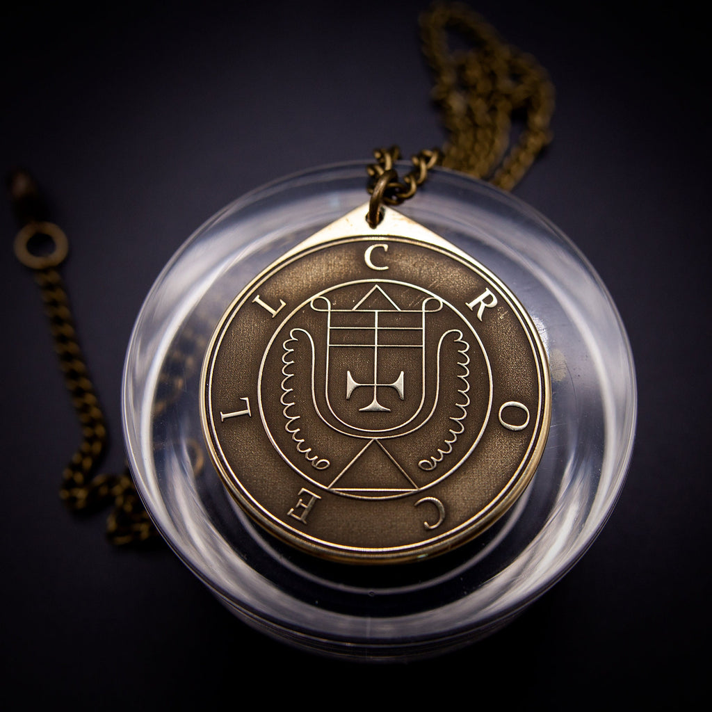 Crocell Seal Pendant: Demon of Hidden Knowledge and Geometry, Solomon Goetia Kabbalah