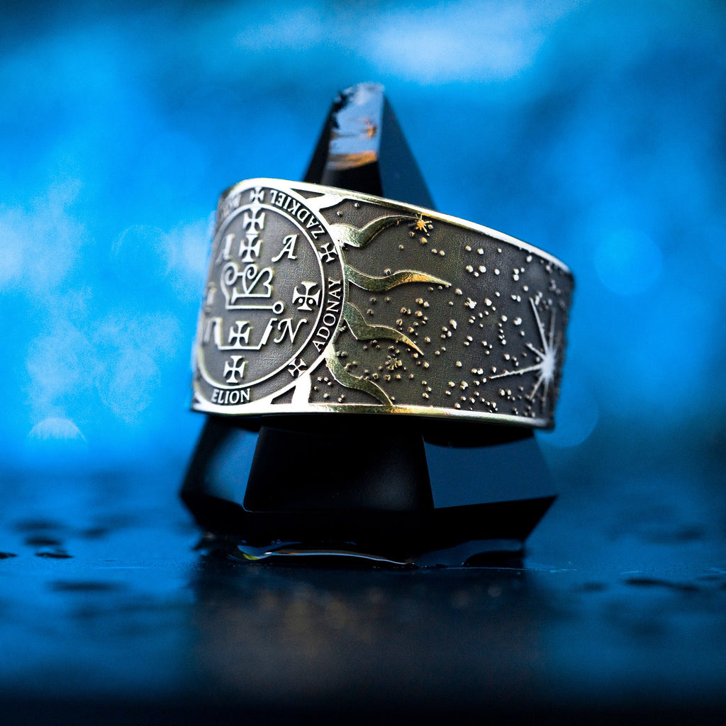 Archangel Zadkiel Seal of Solomon Ring: Kabbalah Talisman Amulet