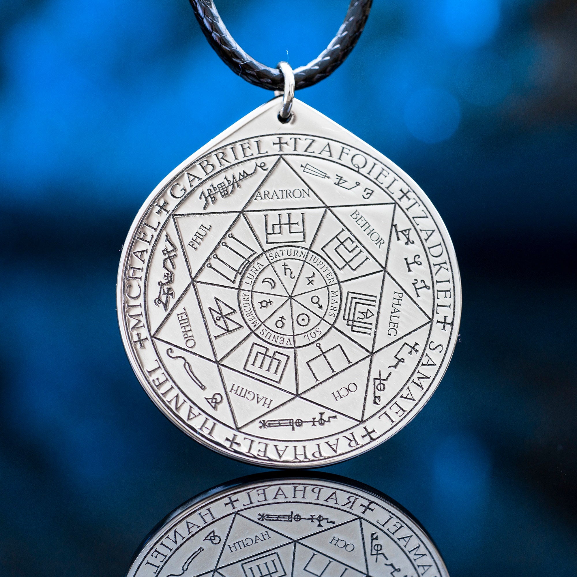 Seven Archangels Seal Pendant: Solomon Kabbalah Amulet