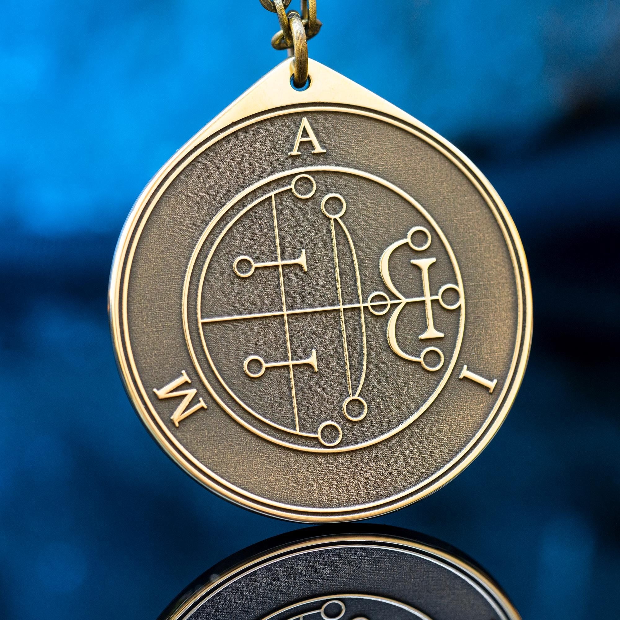 Duke Aim Demon of True Answers - Lesser Key of Solomon Seal demon pendant amulet kabbalah occult magic goetia talisman