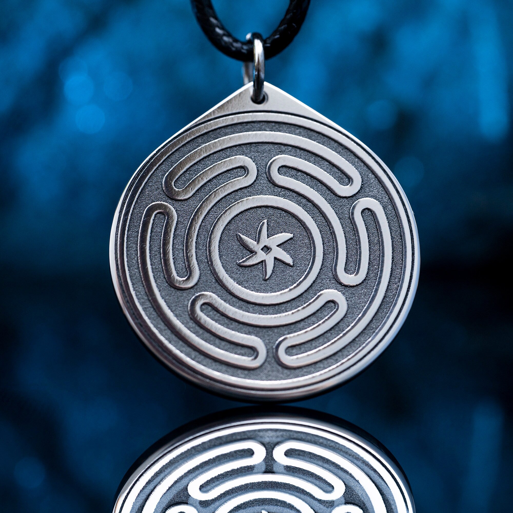 Hecate Wheel Pendant: Strophalos Amulet, Moon Goddess Talisman