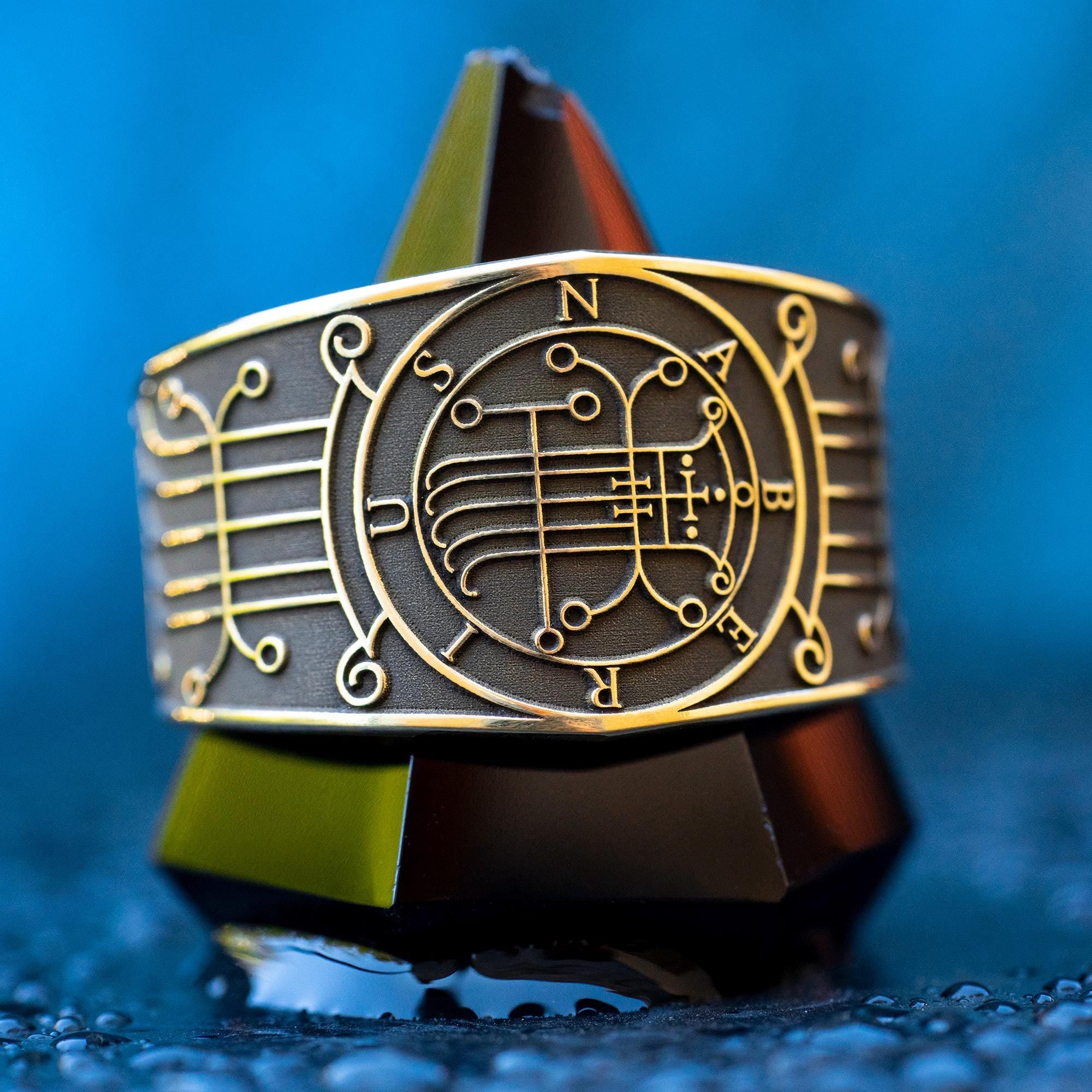 Naberius Seal Ring: Demon of Eloquence and Rhetoric, Solomon Goetia Kabbalah talisman